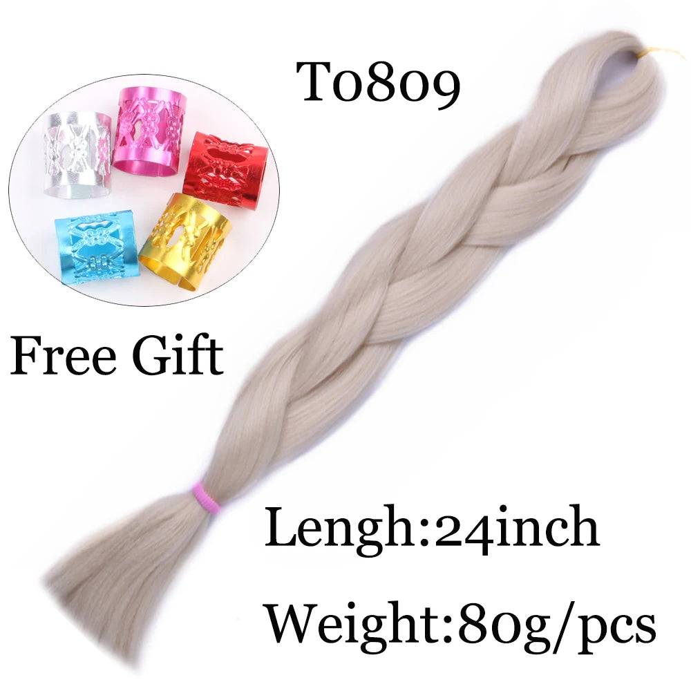 24 inch Tinsel and Regular Henlon Braiding Hair