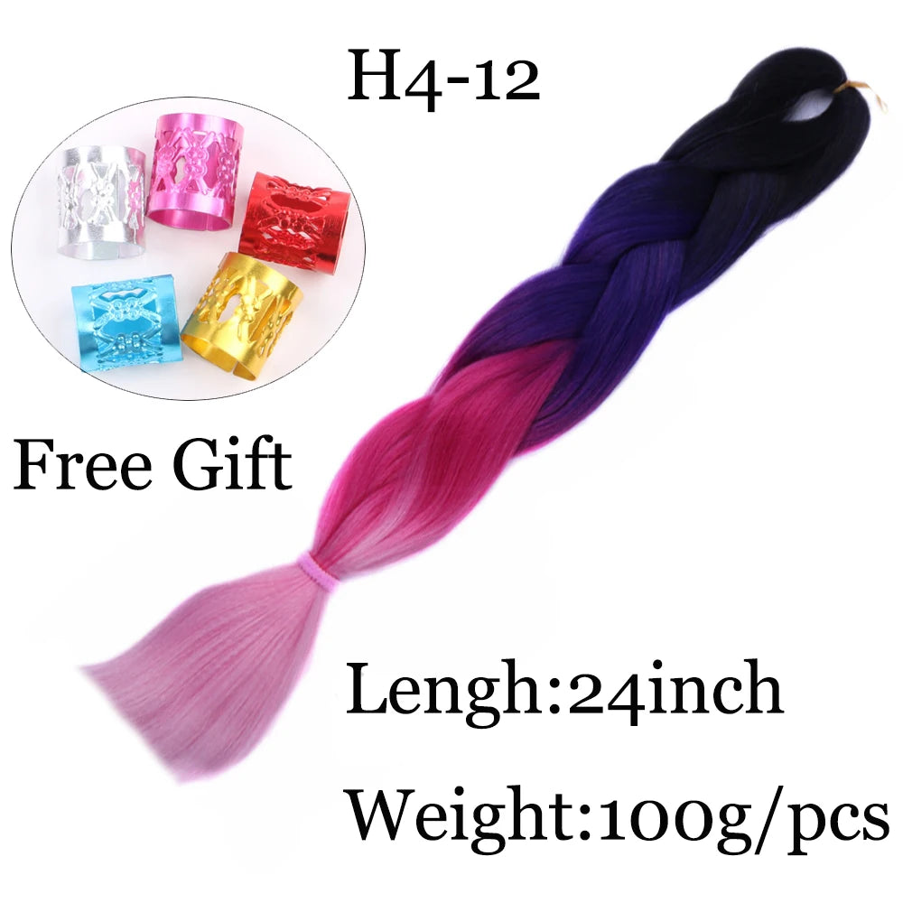 24 inch Tinsel and Regular Henlon Braiding Hair