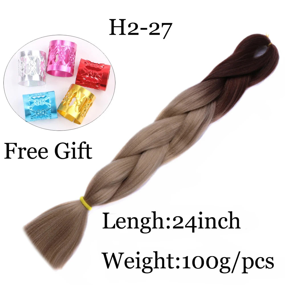 24 inch Tinsel and Regular Henlon Braiding Hair