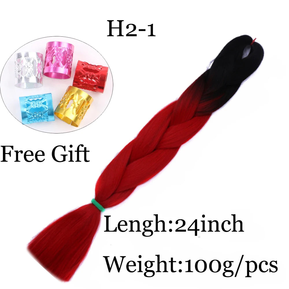24 inch Tinsel and Regular Henlon Braiding Hair