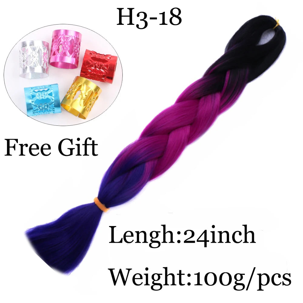 24 inch Tinsel and Regular Henlon Braiding Hair
