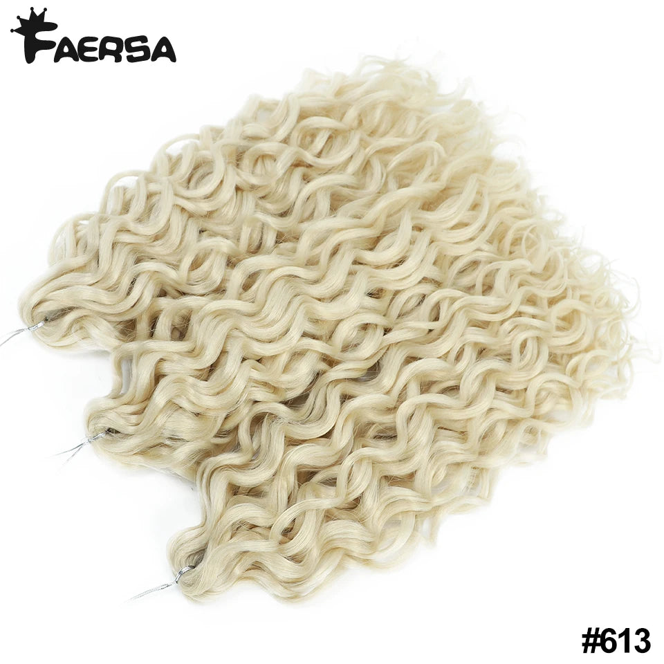 Deep Wavy Twist Crochet Hair Afro Curls Water Wave Crochet Braids Synthetic Curly Braiding Hair Extensions for Women 18 24 Inch