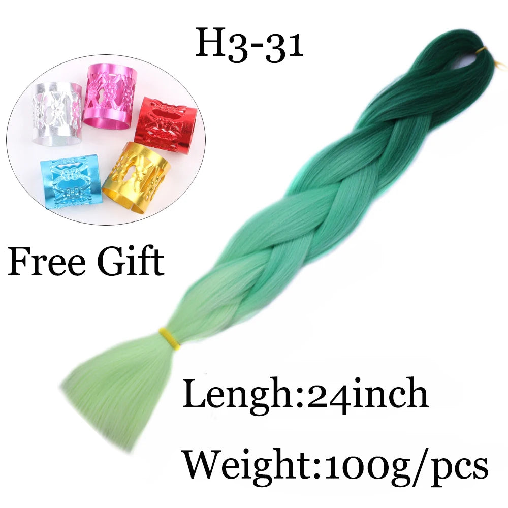 24 inch Tinsel and Regular Henlon Braiding Hair