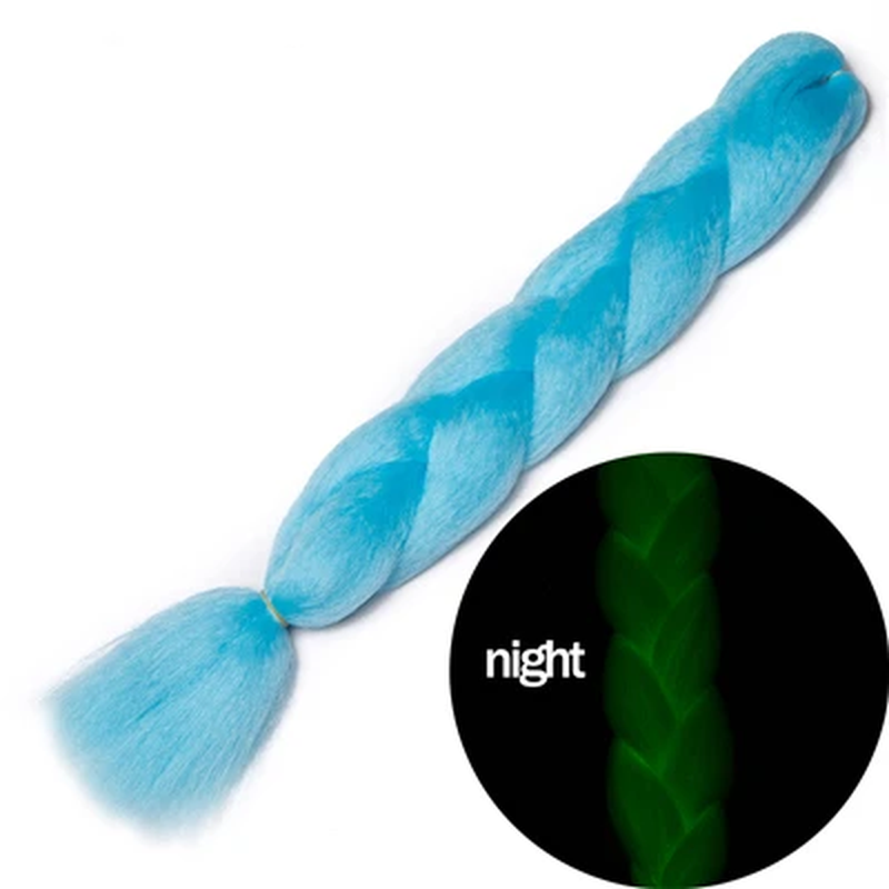 24 inch Glow In the Dark Braiding Hair