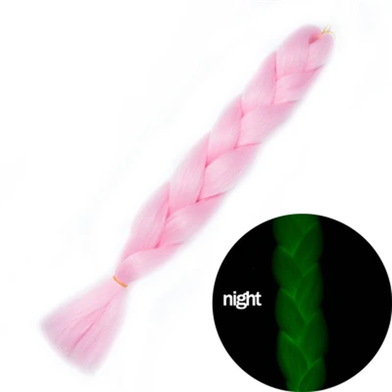 24 inch Glow In the Dark Braiding Hair