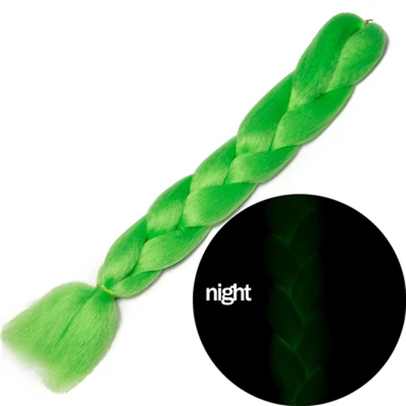 24 inch Glow In the Dark Braiding Hair