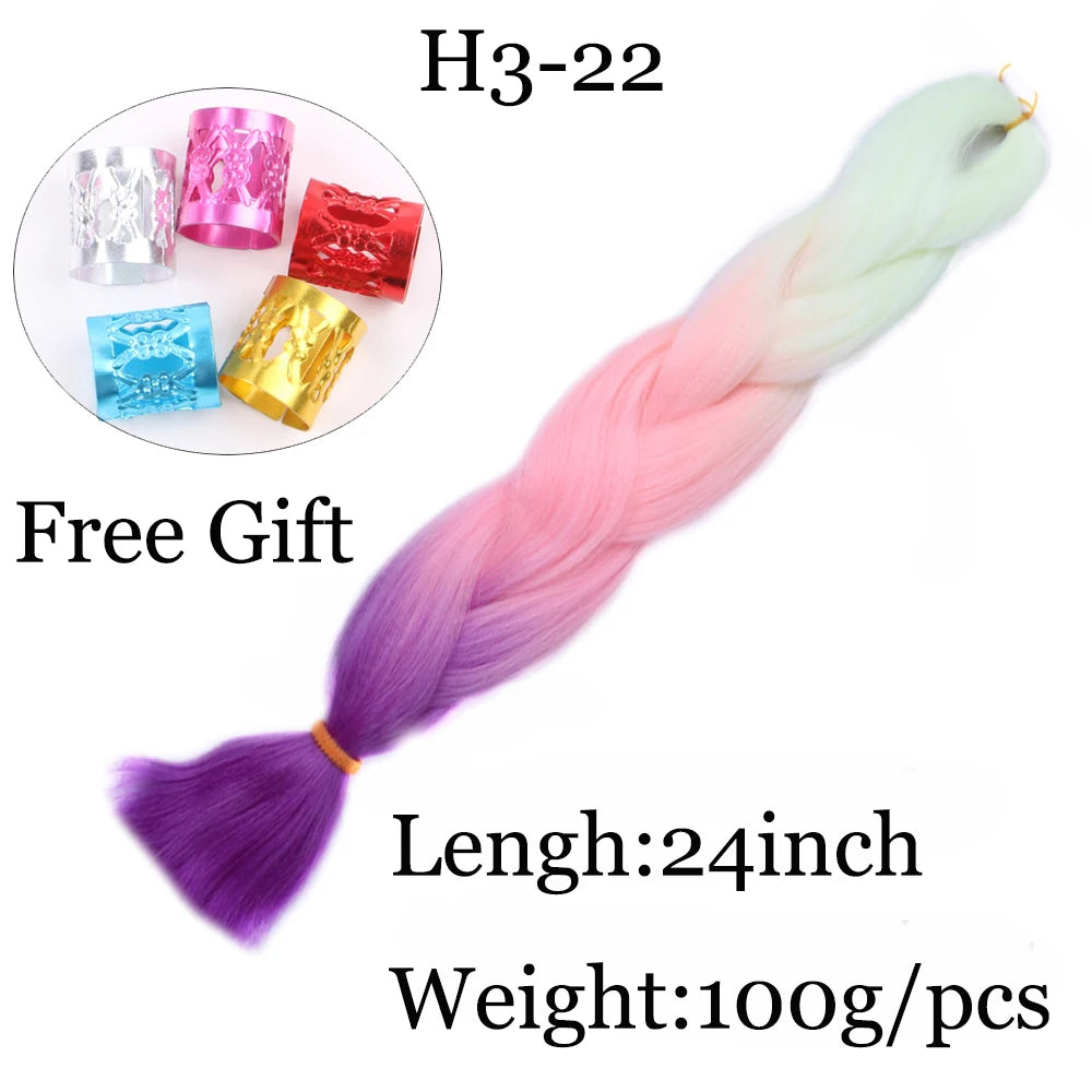 24 inch Tinsel and Regular Henlon Braiding Hair