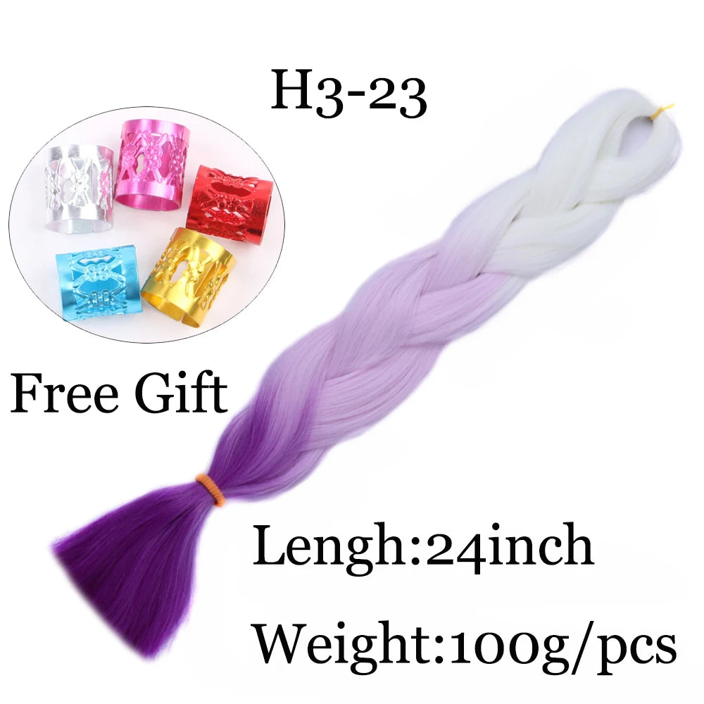 24 inch Tinsel and Regular Henlon Braiding Hair