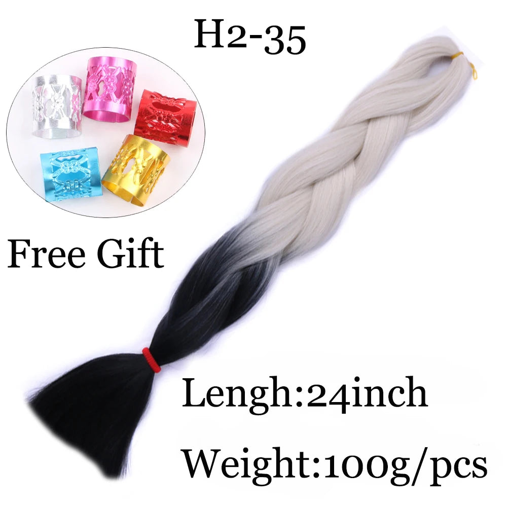 24 inch Tinsel and Regular Henlon Braiding Hair