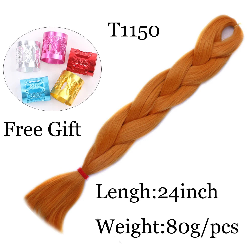 24 inch Tinsel and Regular Henlon Braiding Hair