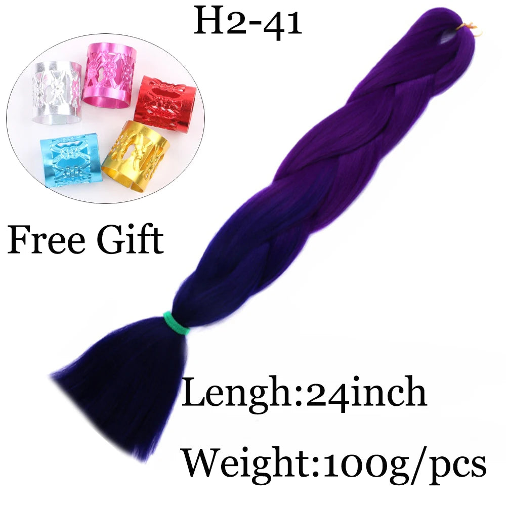 24 inch Tinsel and Regular Henlon Braiding Hair