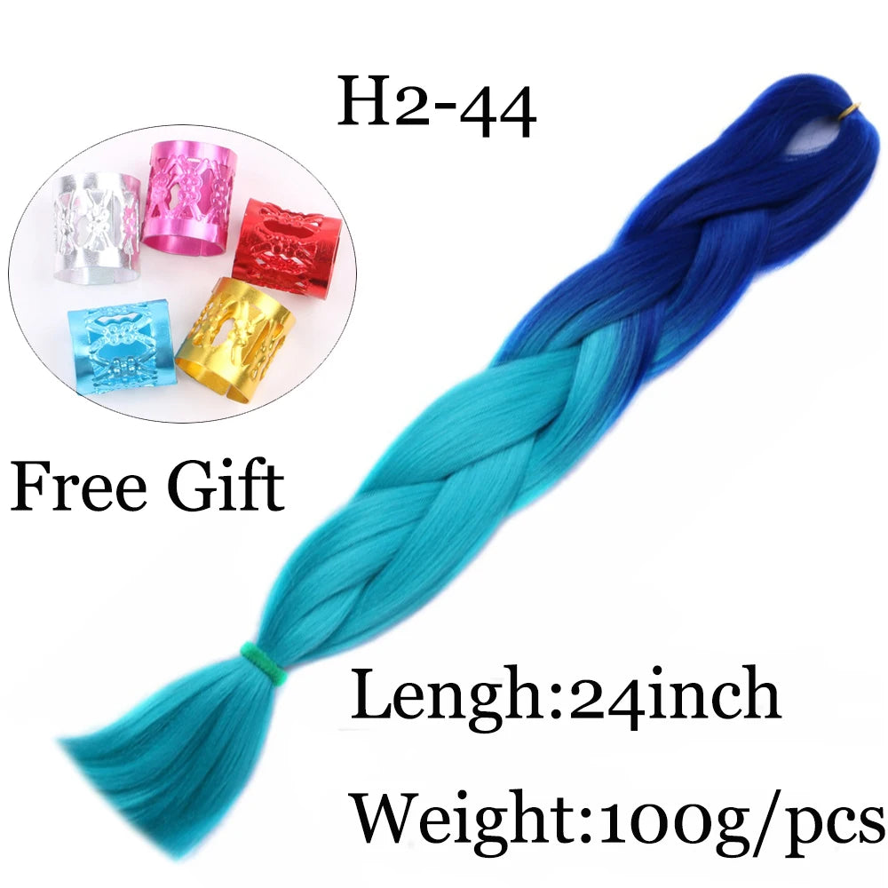 24 inch Tinsel and Regular Henlon Braiding Hair