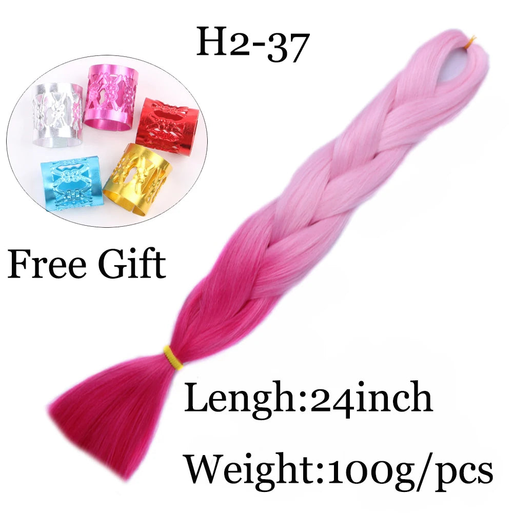 24 inch Tinsel and Regular Henlon Braiding Hair