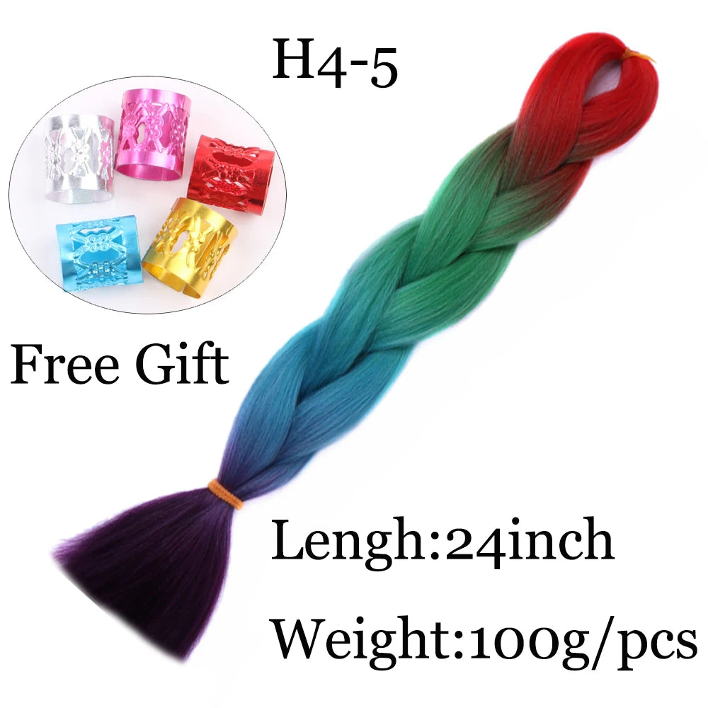 24 inch Tinsel and Regular Henlon Braiding Hair