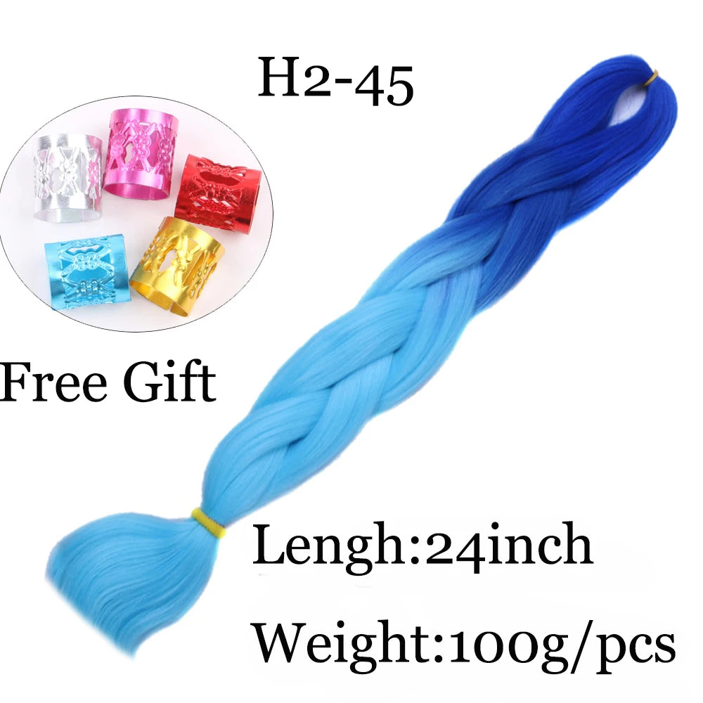 24 inch Tinsel and Regular Henlon Braiding Hair