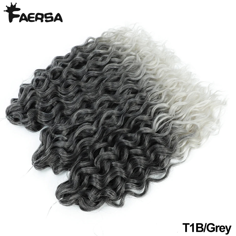 Deep Wavy Twist Crochet Hair Afro Curls Water Wave Crochet Braids Synthetic Curly Braiding Hair Extensions for Women 18 24 Inch