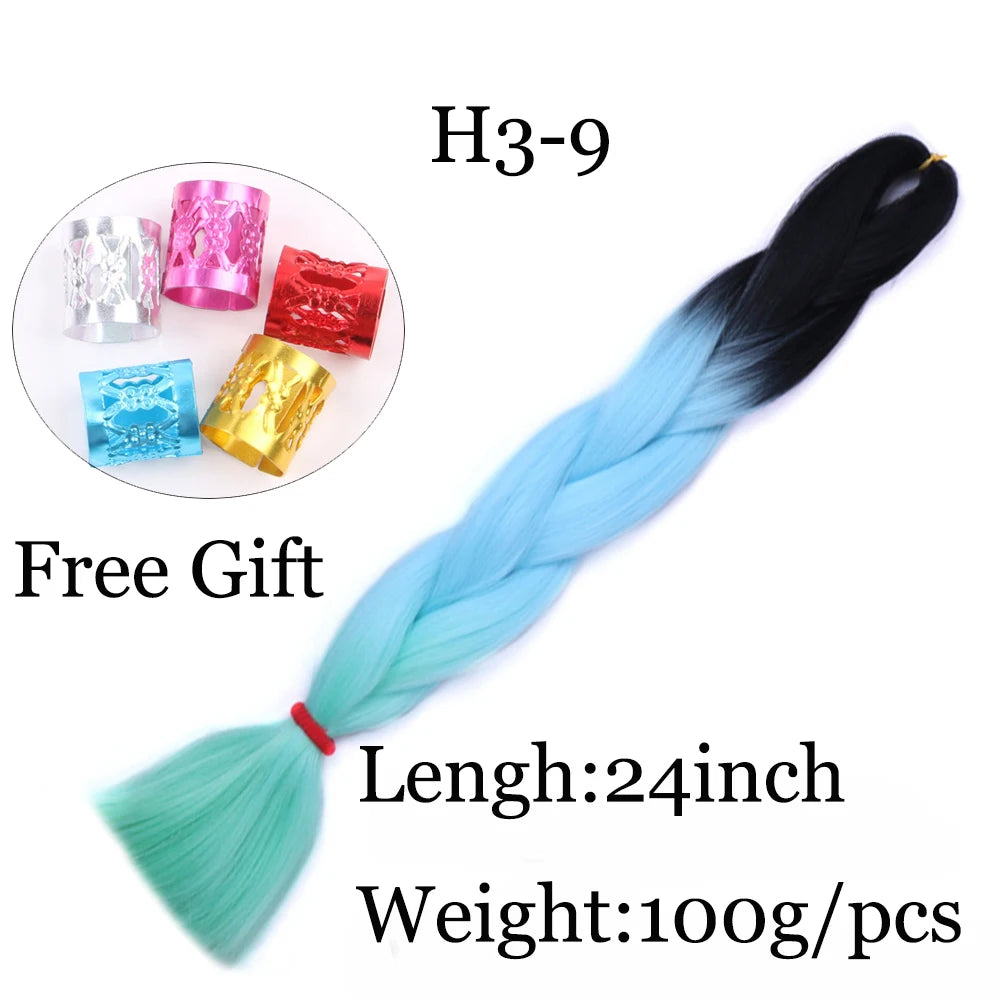 24 inch Tinsel and Regular Henlon Braiding Hair