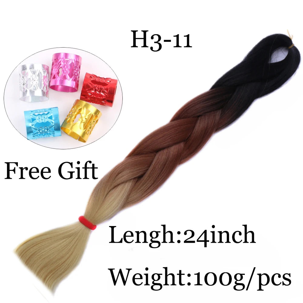 24 inch Tinsel and Regular Henlon Braiding Hair