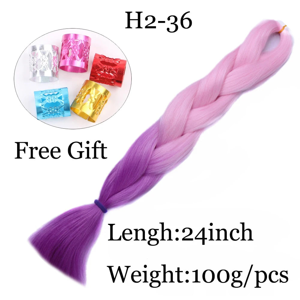 24 inch Tinsel and Regular Henlon Braiding Hair
