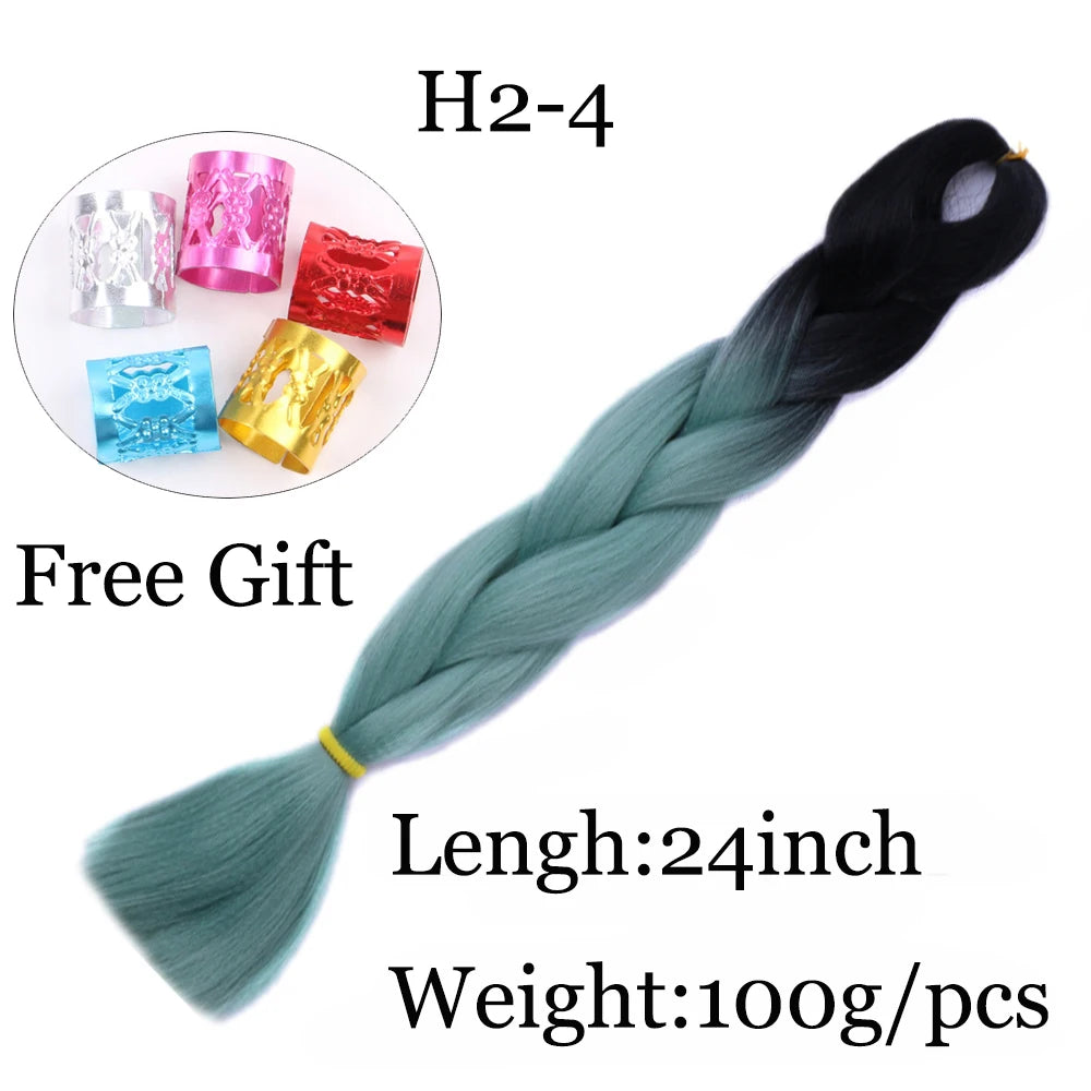 24 inch Tinsel and Regular Henlon Braiding Hair