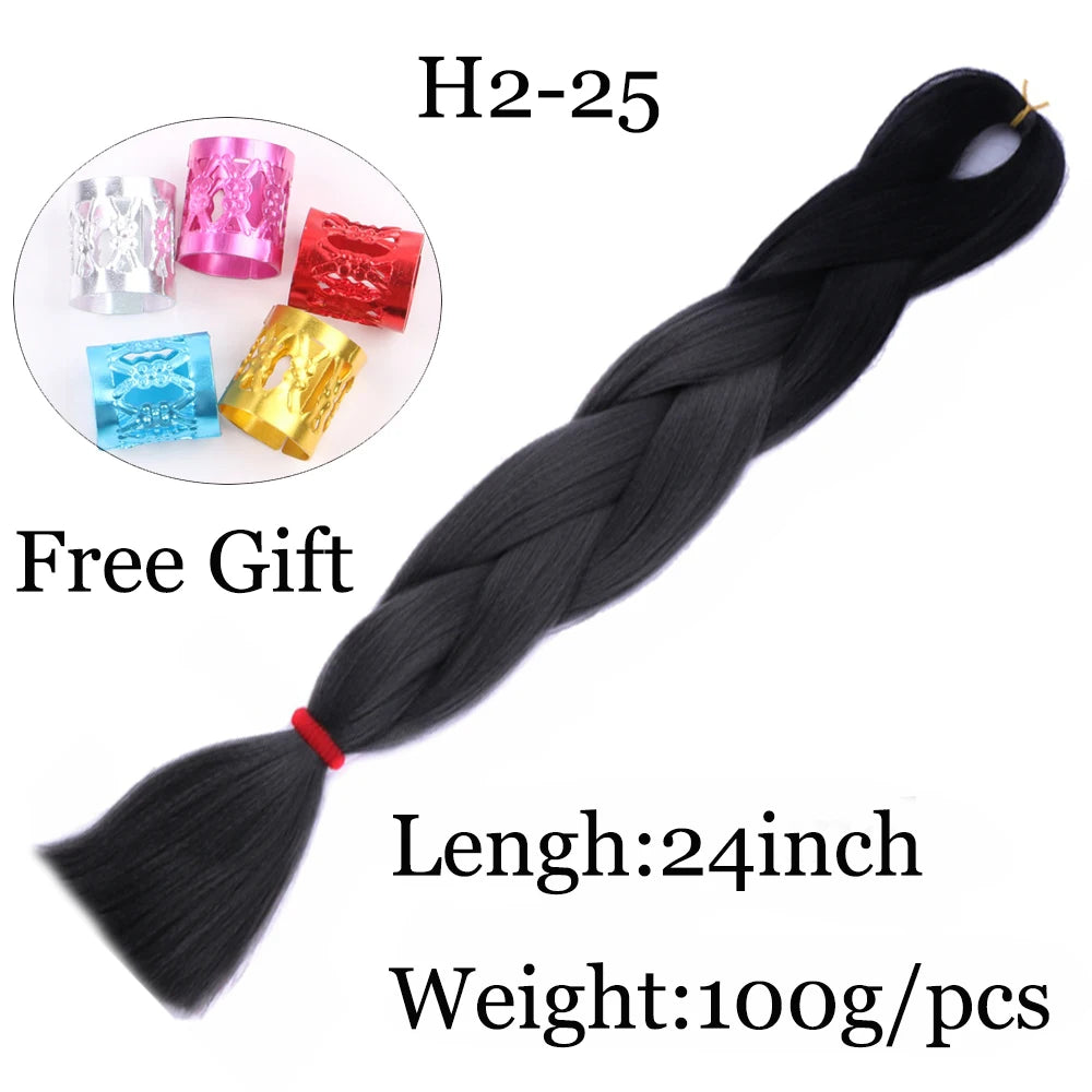 24 inch Tinsel and Regular Henlon Braiding Hair