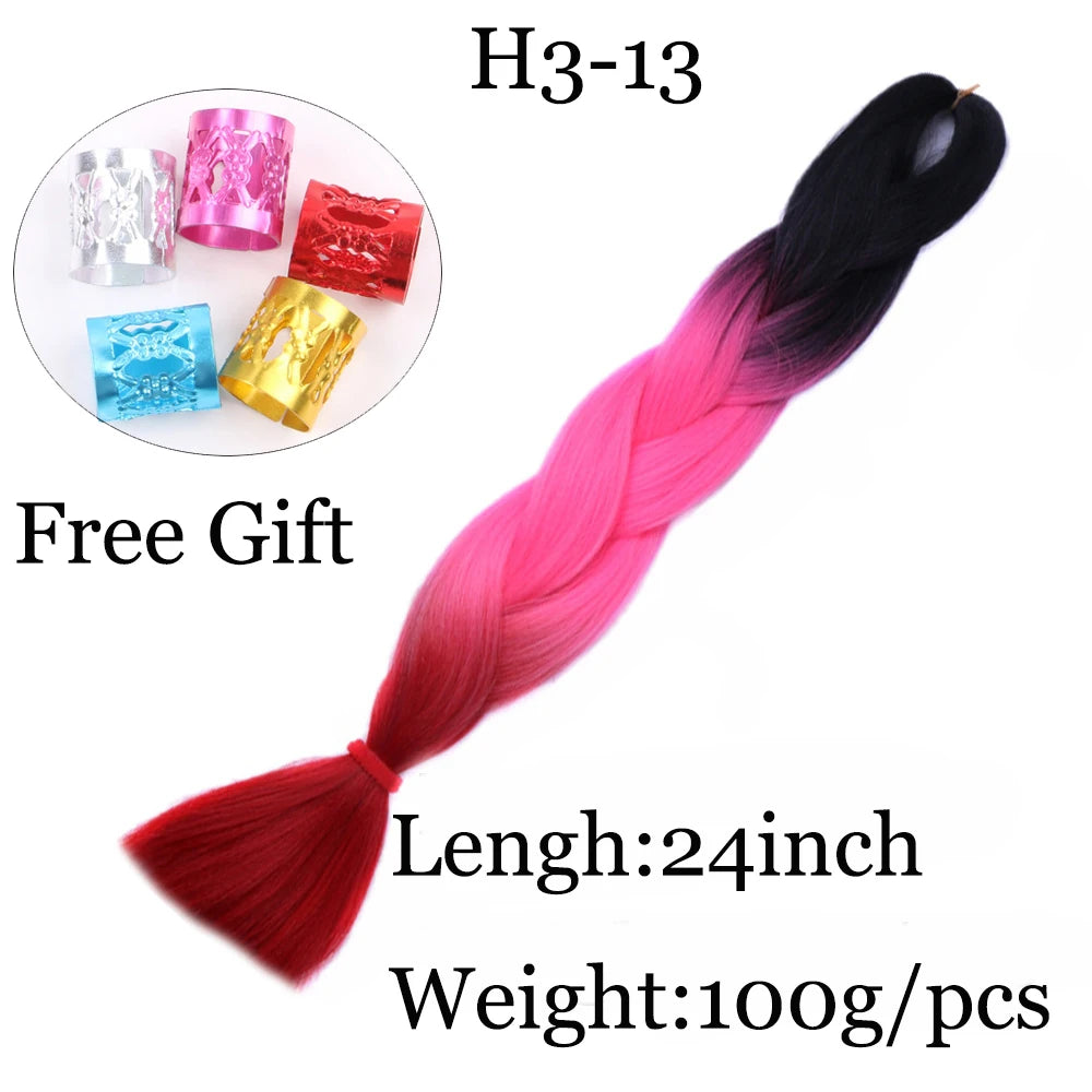 24 inch Tinsel and Regular Henlon Braiding Hair