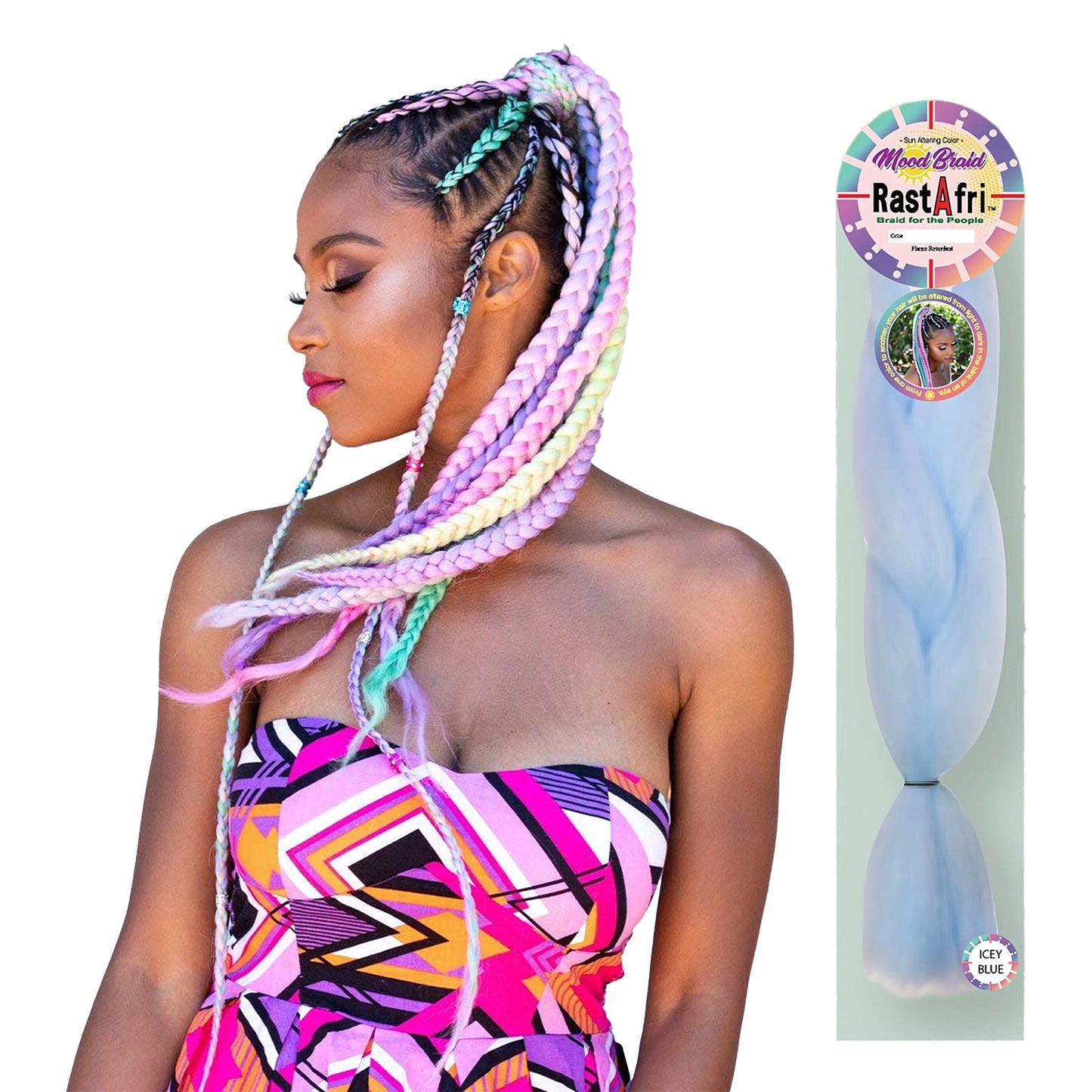 Mood Braid 48" Color Changing Braiding Hair Extensions