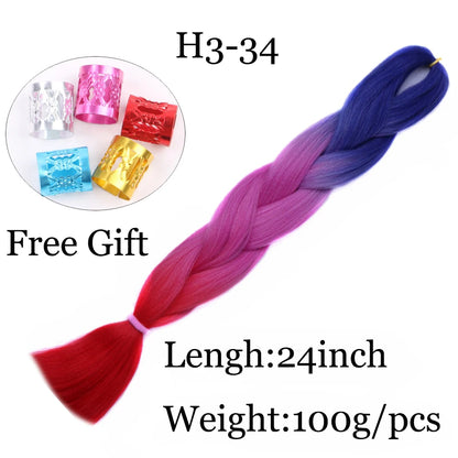 24 inch Tinsel and Regular Henlon Braiding Hair 