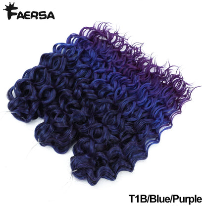 Deep Wavy Twist Crochet Hair Afro Curls Water Wave Crochet Braids Synthetic Curly Braiding Hair Extensions for Women 18 24 Inch