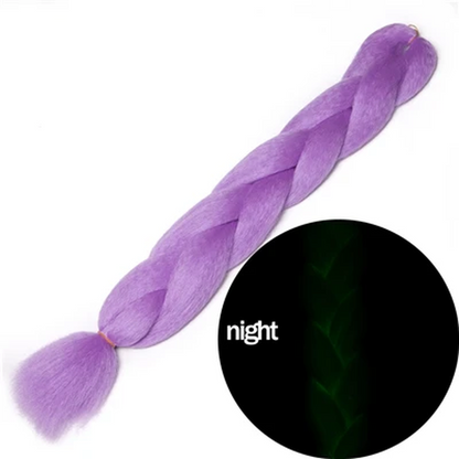 24 inch Glow In the Dark Braiding Hair