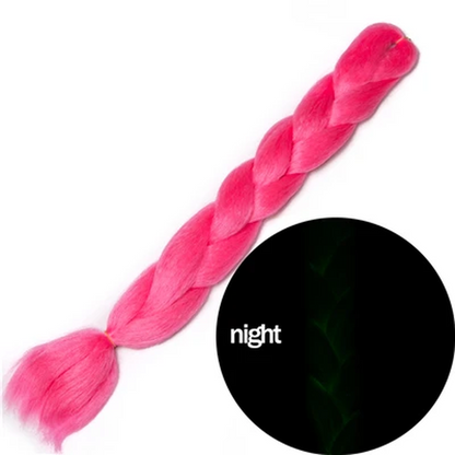 24 inch Glow In the Dark Braiding Hair