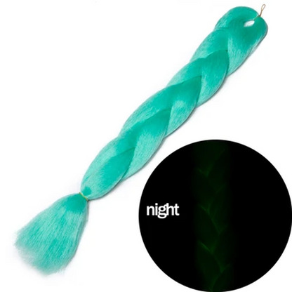 24 inch Glow In the Dark Braiding Hair
