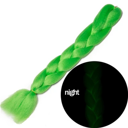 24 inch Glow In the Dark Braiding Hair