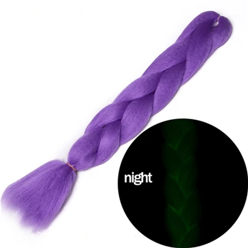 24 inch Glow In the Dark Braiding Hair