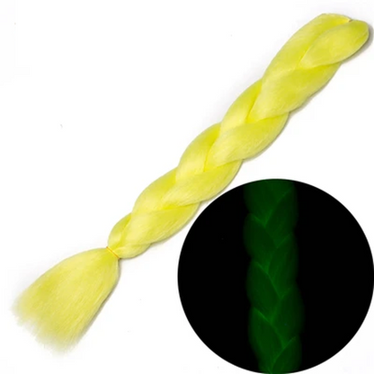 24 inch Glow In the Dark Braiding Hair