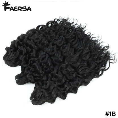 Deep Wavy Twist Crochet Hair Afro Curls Water Wave Crochet Braids Synthetic Curly Braiding Hair Extensions for Women 18 24 Inch