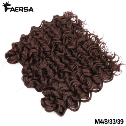 Deep Wavy Twist Crochet Hair Afro Curls Water Wave Crochet Braids Synthetic Curly Braiding Hair Extensions for Women 18 24 Inch