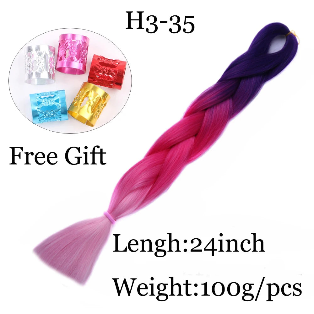 24 inch Tinsel and Regular Henlon Braiding Hair 