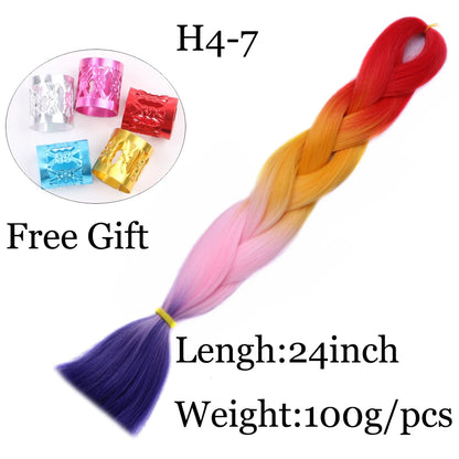 24 inch Tinsel and Regular Henlon Braiding Hair 