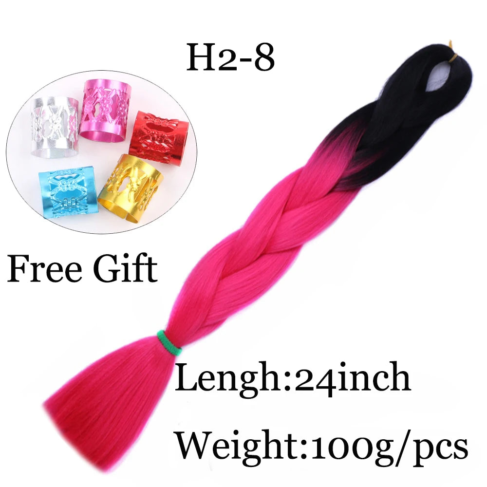 24 inch Tinsel and Regular Henlon Braiding Hair 