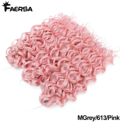 Deep Wavy Twist Crochet Hair Afro Curls Water Wave Crochet Braids Synthetic Curly Braiding Hair Extensions for Women 18 24 Inch