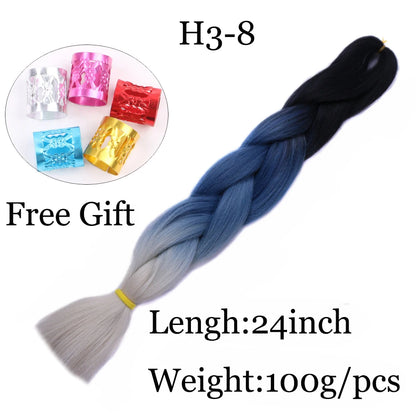24 inch Tinsel and Regular Henlon Braiding Hair 