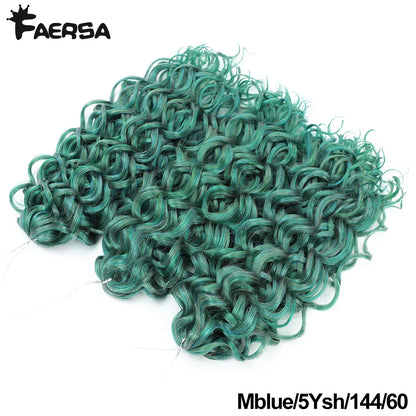 Deep Wavy Twist Crochet Hair Afro Curls Water Wave Crochet Braids Synthetic Curly Braiding Hair Extensions for Women 18 24 Inch