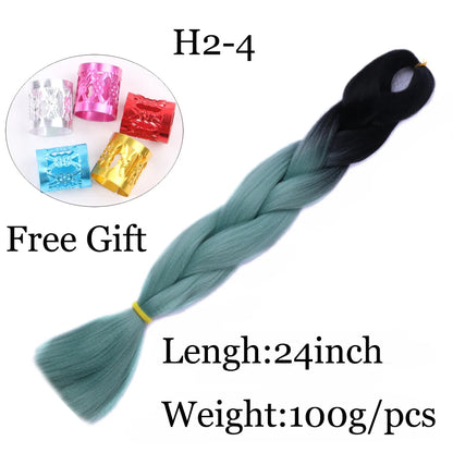 24 inch Tinsel and Regular Henlon Braiding Hair 