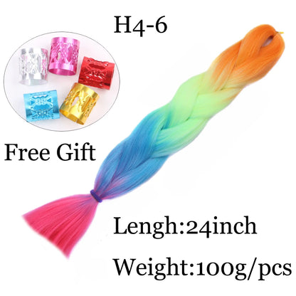 24 inch Tinsel and Regular Henlon Braiding Hair 